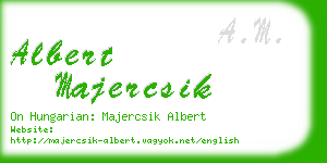 albert majercsik business card